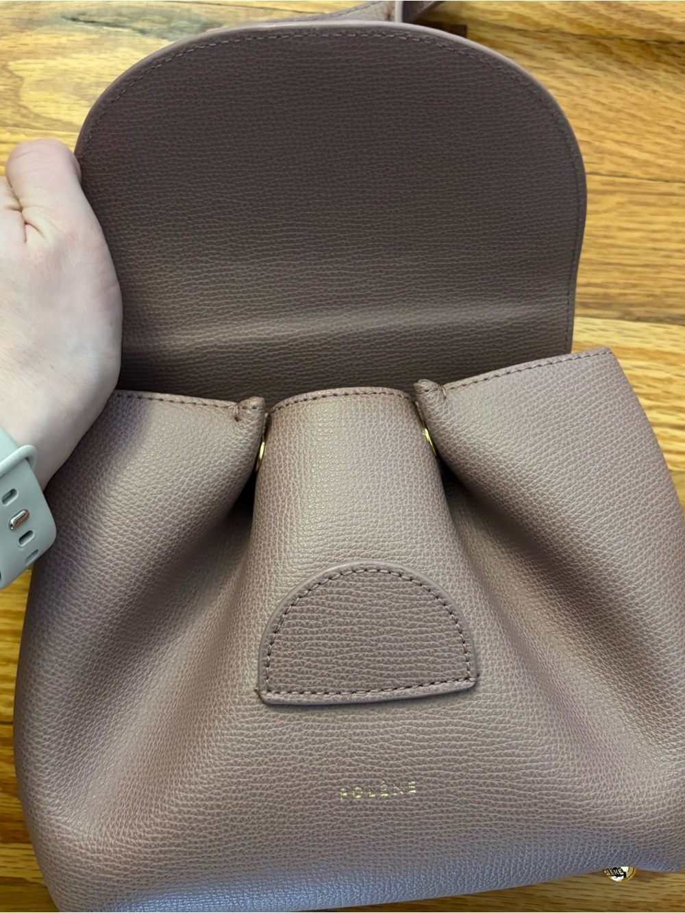 Polene Numero Un Nano Textured Lilac Crossbody Bag - Picture 9 of 9